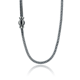 Breites Fuchsschwanz Collier in Silber aus der Gremlin Männerschmuck Kollektion der Goldschmiede OBSESSION