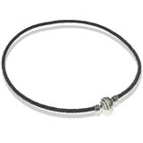 Ledercollier mit einer Tahitiperle aus der Gremlin Männerschmuck Kollektion der Goldschmiede OBSESSION