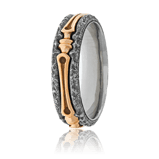 Herrenringe kaufen aus der Gremlin-Kollektion: Rotgold und Edelstahl 