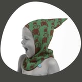 Kindermode für Kleinkinder die lustig aussehen und waschbar sind. Schliessen gut um den Hals und sind deshalb praktisch für den Winter mit dem Skianzug zu tragen. 