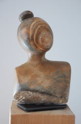 Clarisse Frauenkopf Speckstein Skulptur