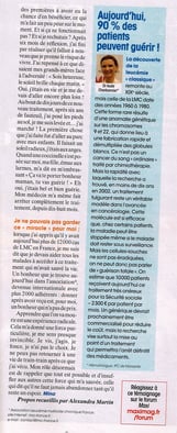 LMC France Magazine Maxi hebdomadaire leucemie myeloide chronique nouveau medicament espoir guerison itk glivec tasigna spycel bosulif iclusig