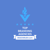 Blue Badge of designrush.com - Top Branding Agencies
