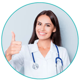 Retrato medica sonriendo