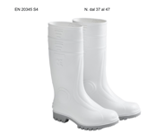Ariell divise da lavoro Stivale alimentare antinfortunistico bianco antiscivolo anticaseina numeri dal 37 al 47