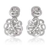 Ohrhänger in Weissgold mit Brillanten aus der Unendlichen Geschichte Kollektion der Goldschmiede OBSESSION Zürich und Wetzikon