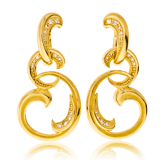 Ohrschmuck in Gelbgold mit Brillanten aus der Gipsy Kollektion der Goldschmiede OBSESSION in Zürich und Wetzikon.