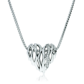 Anhänger "Himalaja Herz" in Platin mit Brillanten auf Kundenwunsch von der Goldschmiede OBSESSION Zürich und Wetzikon