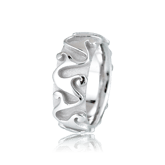 Ring in Weissgold auf Kundenwunsch, angefertigt von der Goldschmiede OBSESSION Zürich und Wetzikon