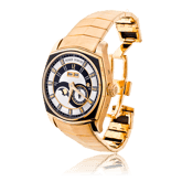 Handgefertigtes Uhren-Armband in Rotgold. Auf Kundenwunsch angefertigt, passend zur Armbanduhr La Monégasque von Roger Dubuis. Goldschmiede OBSESSION Zürich und Wetzikon