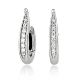 Kreolen in Weissgold mit Brillanten aus der Fatima Kollektion der Goldschmiede OBSESSION Zürich und Wetzikon