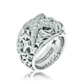 Schmuckring in Weissgold mit Brillanten aus der Milchstrasse Kollektion der Goldschmiede OBSESSION Zürich und Wetzikon