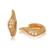 Kreolen in Rotgold mit Brillanten aus der Mermaid Kollektion der Goldschmiede OBSESSION Zürich und Wetzikon