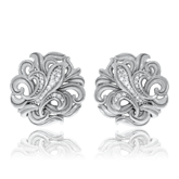 Ohrclips in Weissgold mit Brillanten aus der Lilly Rose Kollektion der Goldschmiede OBSESSION Zürich und Wetzikon