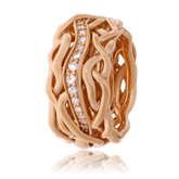 Schmuck Ring in Rotgold mit Brillanten aus der Unendlichen Geschichte Kollektion der Goldschmiede OBSESSION Zürich und Wetzikon