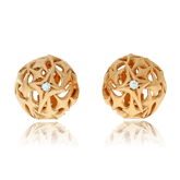 Ohrclips in Rotgold mit Brillanten aus der Milchstrasse Kollektion der Goldschmiede OBSESSION Zürich und Wetzikon 