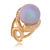 Ring in Rotgold mit Mingperle und Brillanten aus der Gipsy Kollektion der Goldschmiede OBSESSION Zürich und Wetzikon