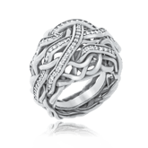 Schmuckring in Weissgold mit Brillanten aus der Unendlichen Geschichte Kollektion der Goldschmiede OBSESSION Zürich und Wetzikon