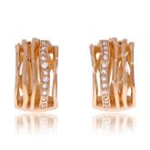 Kreolen in Rotgold mit Brillanten aus der Himalaja Kollektion der Goldschmiede OBSESSION Zürich und Wetzikon