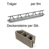 FBS Deckenträger Einhängdecke Deckensteine Deckenträger 