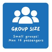 Group size icon for Luxury Citizen Science Expeditions - Galapagos Shark Diving