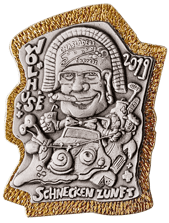 Fasnachtsplakette vergoldet, Schneckenzunft Wolhusen