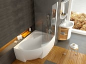asymmetrische Badewanne