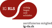 IG RLS Mitglied, richtig, liegen, schlafen, zertifiziertes Mitglied