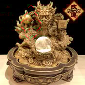 招財龍穴水盤 龍王 