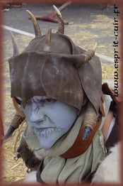 Casque cuir gargouille