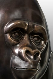 Frans van Straaten Bronze gorilla