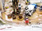 Bohrpfahlwände aus RSS Flüssigboden