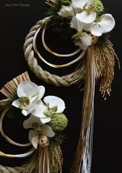 JourFin　アーティフィシャルフラワー　フラワー　フラワーアレンジメント　　アレンジメント　フラワーレッスン　資格取得　 フラワー制作　クラフト　レッスン　ハンドメイド　お花　しめ縄　注連縄　正月　注連縄アレンジ