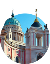 Besichtigungen in Potsdam - Fortunaportal und Nikolaikirche