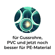 Kunststoffrohre trennen, HDPE-Rohre trennen, PowerGrit, Pipeline trennen