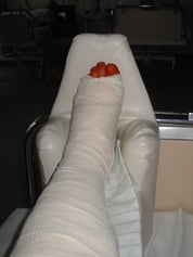 Montag 23.05.2005 nach der OP im Krankenhaus