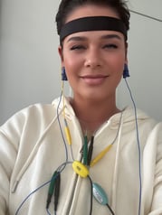 Verkabelung zur Messung mit EMG- und EEG- Sensoren