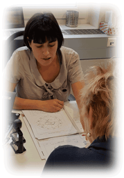 Beratung vor Ort bei der Klientin