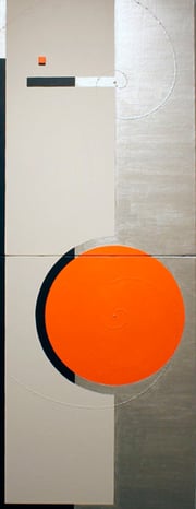 SUPER FINE 2    F6*2   318mm*820mm (318mm*410mm each)   2015  acrylic on canvas, wood