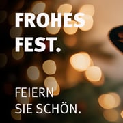 Weihnachtsgruß von MENKEN | DREES - unscharfe Bokehlichter