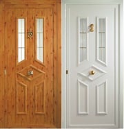 Panel con vidrio de barrotillo oro