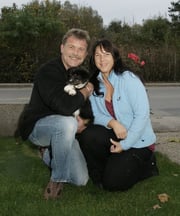 Andrea und Heinrich mit Ilvy am Tag der Abholung