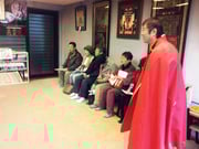 信長の衣装に身を包んだおもてなし隊