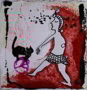 Dispersion und Tusche auf geschöpften Papier. 8x8 cm, 110€