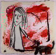  Dispersion und Tusche auf geschöpften Papier. 8x8 cm, 110€