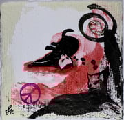 Dispersion und Tusche auf geschöpften Papier. 8x8 cm, 110€