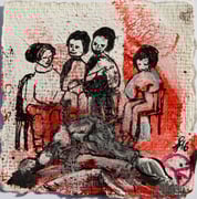 Dispersion und Tusche auf geschöpften Papier. 8x8 cm, 110€