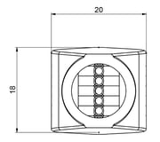 Boquilla impresa en 3D de 12 mm de ancho (SL14-56-12-5-1,6-TI)
