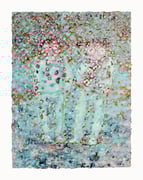 Aus der Reihe: "Doppel / Gänger" (10), 2018, Öl auf Seidenpapier und Karton, 40 x 30 cm