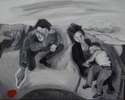 Johan Kokov, "Pain is not death", oil on cardboard, 50 x 60 cm, 2010, collection privée.